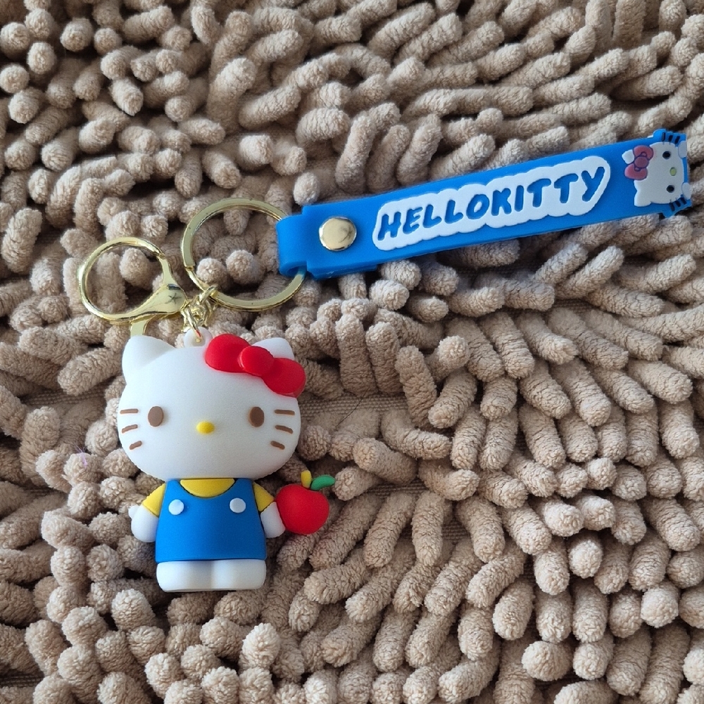 Hello Kitty Keychain with Blue Strap